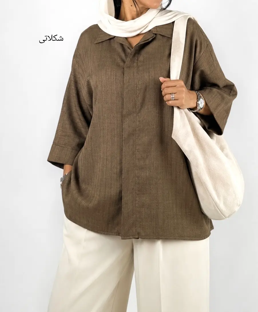 تونیک مانتویی دکمه مخفی آوانا